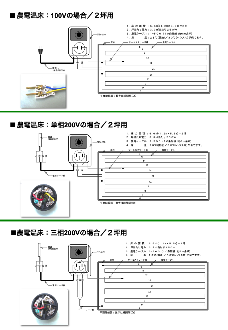 最高品質の 日本ノーデン 農電電子サーモ ND-810 農電園芸マット 1-417 CB99